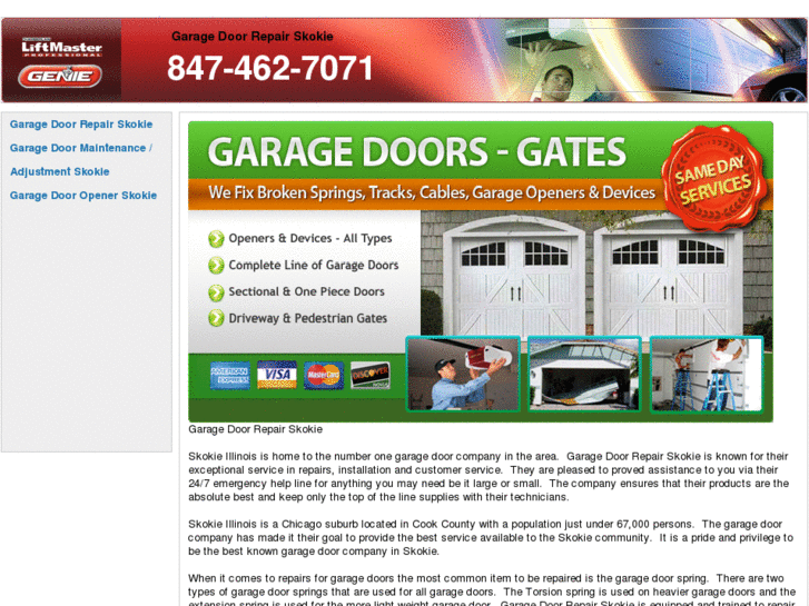 www.garagedoorrepairskokie.com