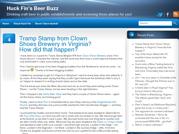 www.huckfinsbeerbuzz.com