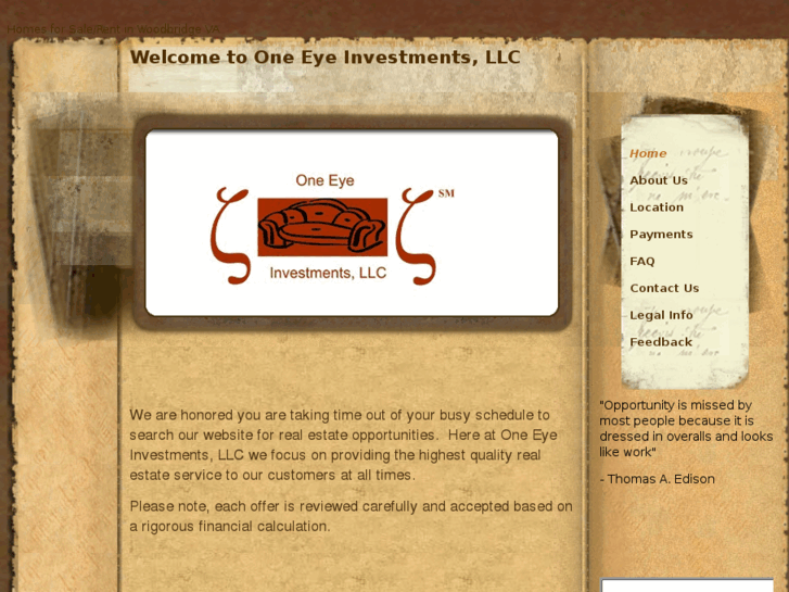 www.oneeyeinvestments.com