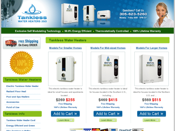 www.tanklesswaterheaters2go.com