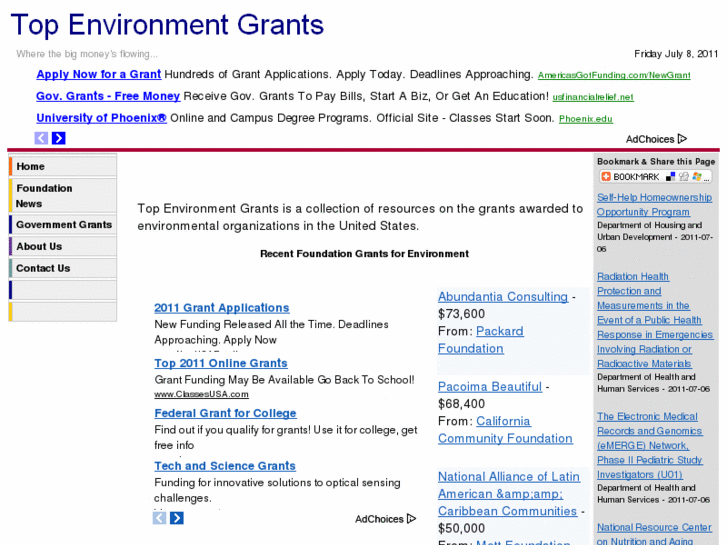 www.topenvironmentgrants.com