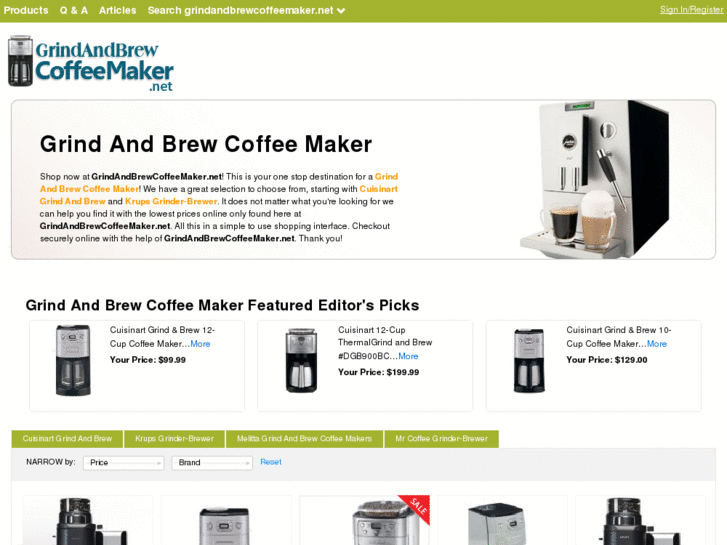 www.grindandbrewcoffeemaker.net