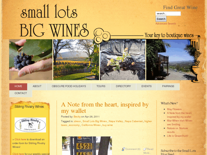 www.smalllotsbigwines.com