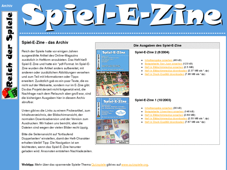 www.spielezine.de