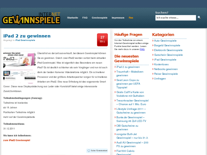 www.internet-gewinnspiele.net