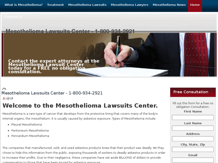 www.mesotheliomalawsuitscenter.com