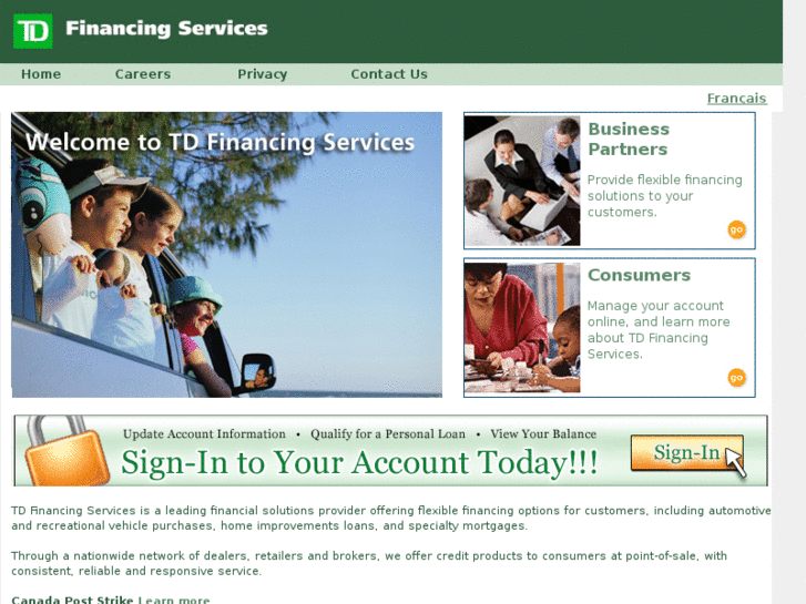 www.tdfinancingservices.com