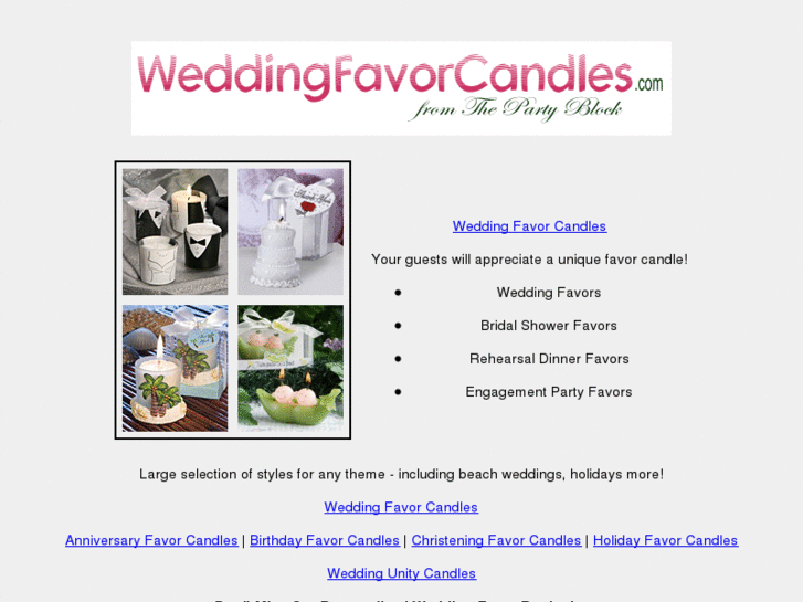 www.weddingfavorcandles.com