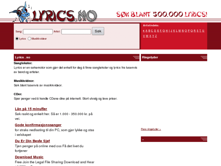 www.lyrics.no