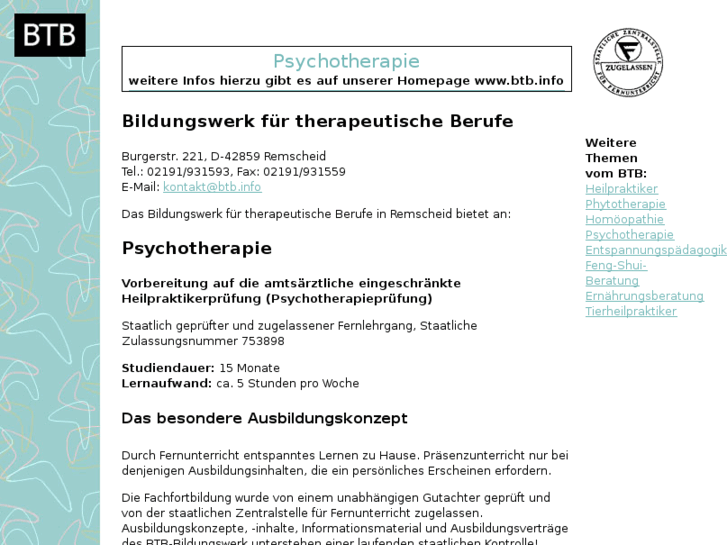 www.btb-psychotherapie.de