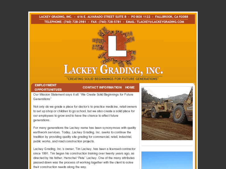 www.lackeygrading.com