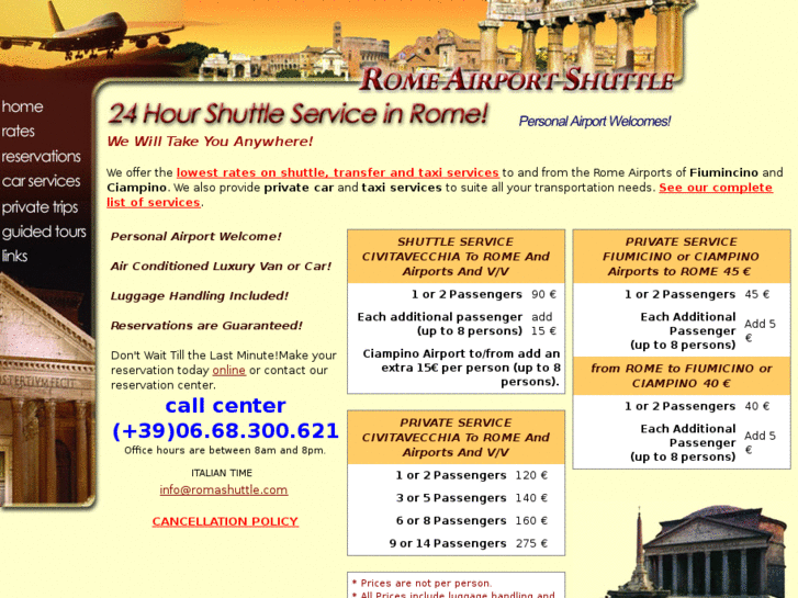 www.romashuttle.com