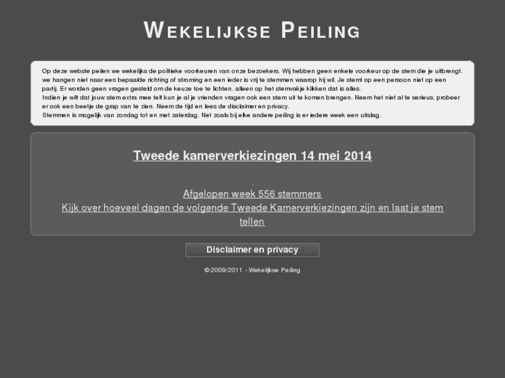 www.wekelijksepeiling.nl