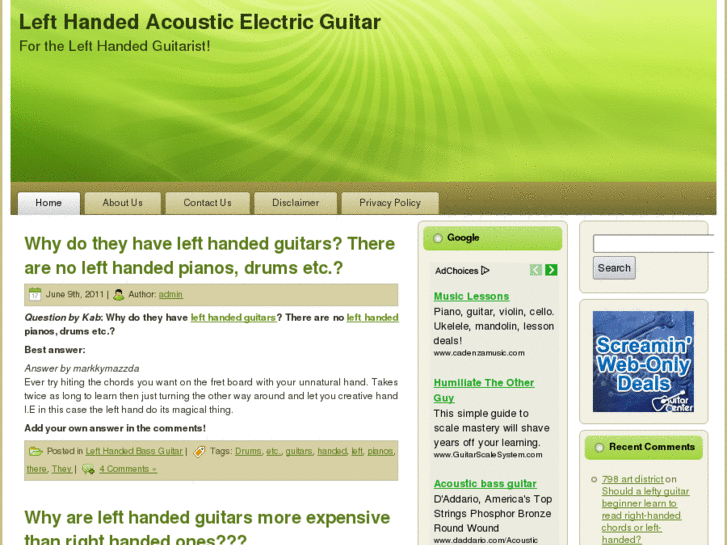 www.lefthandedacousticelectricguitar.net