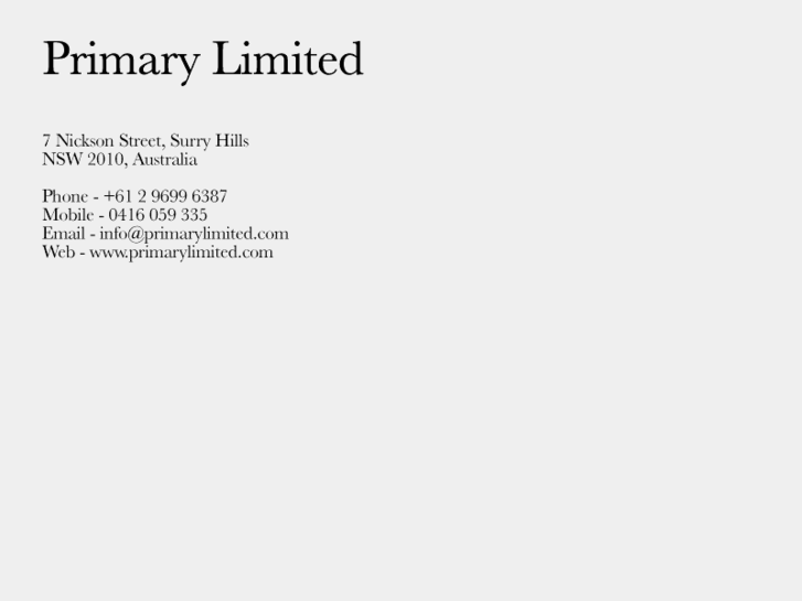 www.primarylimited.com