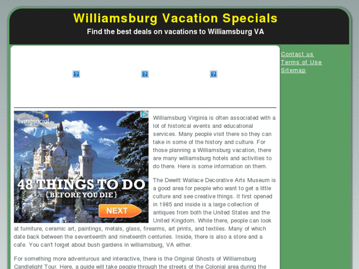 www.luxuryresortdealswilliamsburgholidayspecials.info