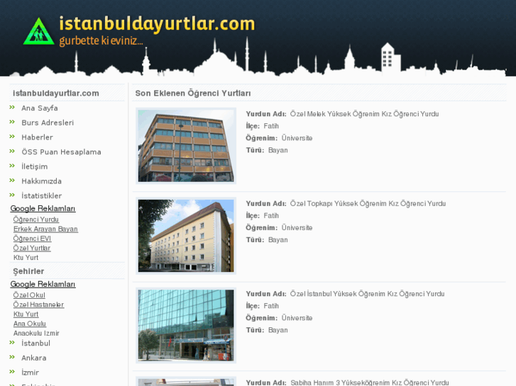 www.istanbuldayurtlar.com