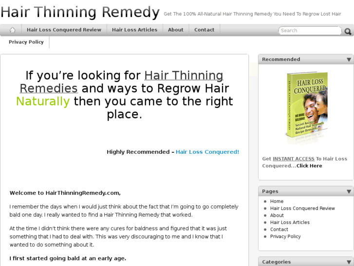 www.hairthinningremedy.com