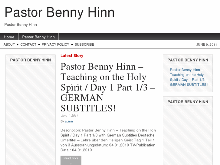 www.pastorbennyhinn.net