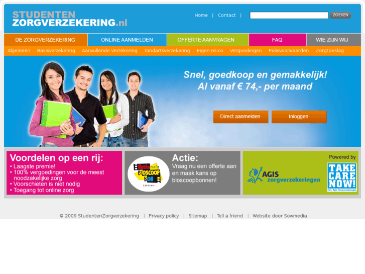 www.studentenzorgverzekering.nl