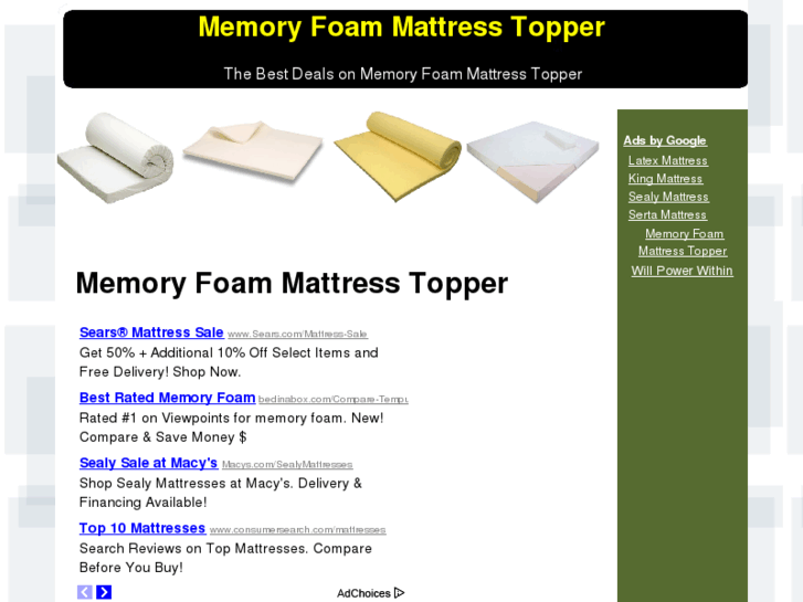 www.memoryfoammattress-topper.net