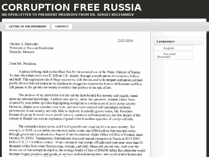 www.corruptionfreerussia.com