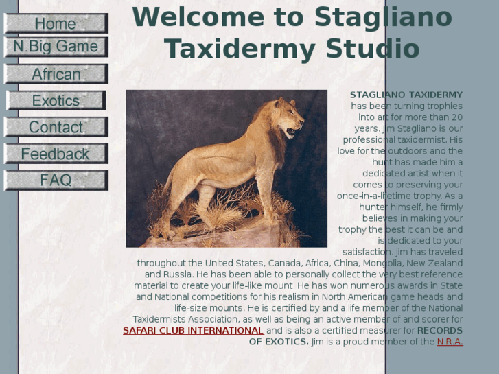 www.staglianotaxidermy.com