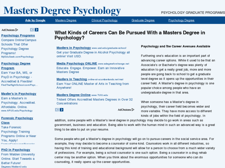 www.mastersdegreepsychology.org