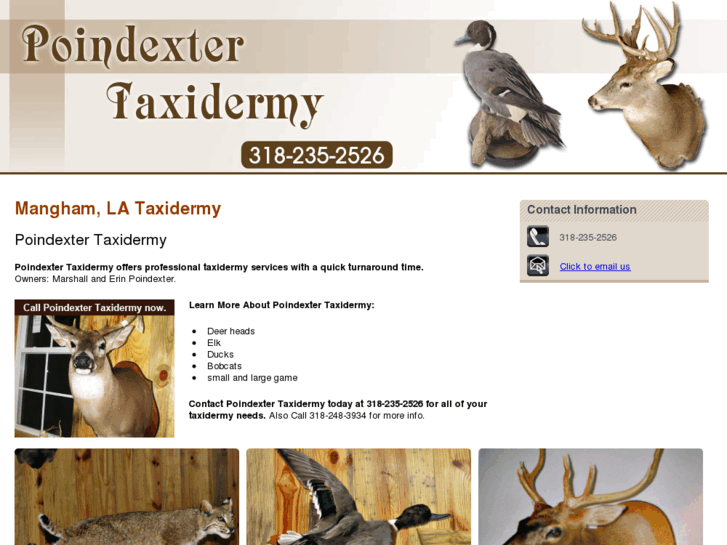 www.poindextertaxidermy.com