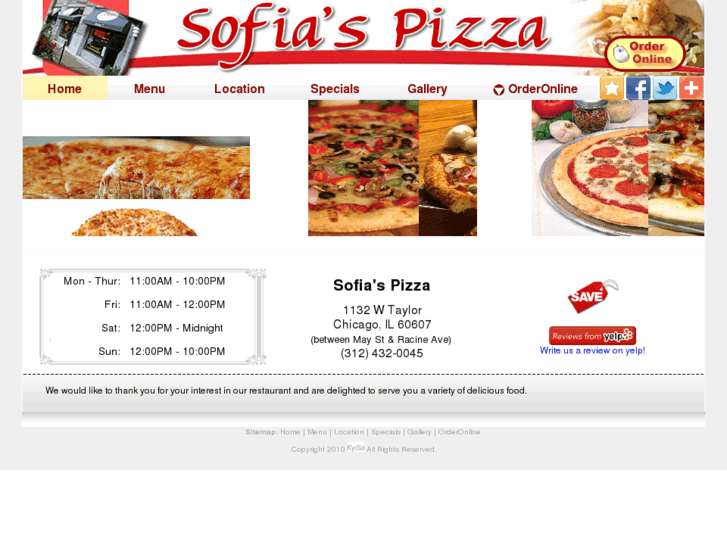 www.sofiaspizzachicago.com