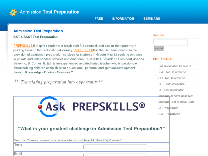 www.admissiontestpreparation.com