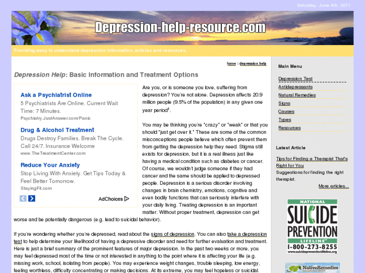 www.depression-help-resource.com