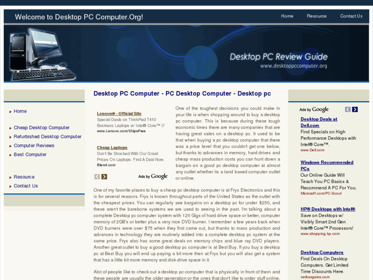 www.desktoppccomputer.org