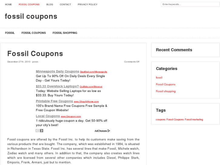 www.fossilcoupons.net