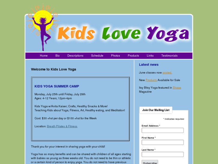 www.kidsloveyoga.ca