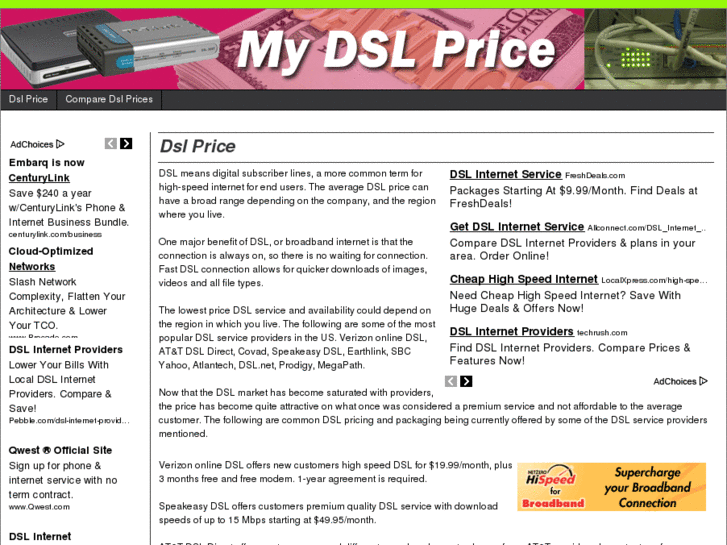 www.mydslprice.com