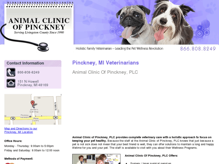 www.veterinarianspinckneymi.com