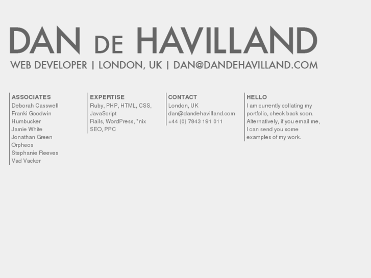 www.dandehavilland.com