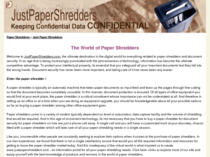 www.justpapershredders.com