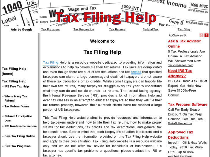 www.taxfilinghelp.org