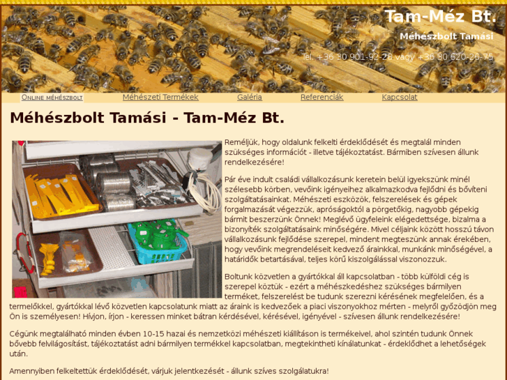 www.meheszbolt-tamasi.hu