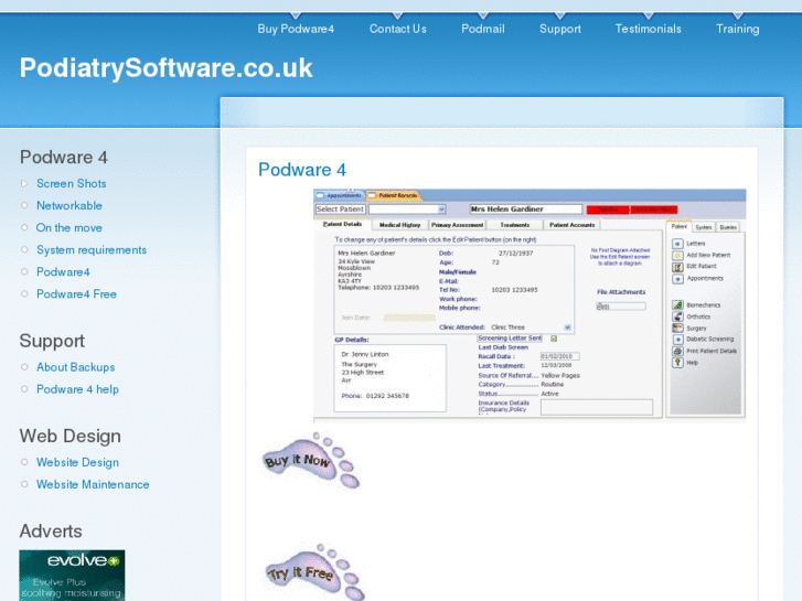 www.podiatrysoftware.co.uk