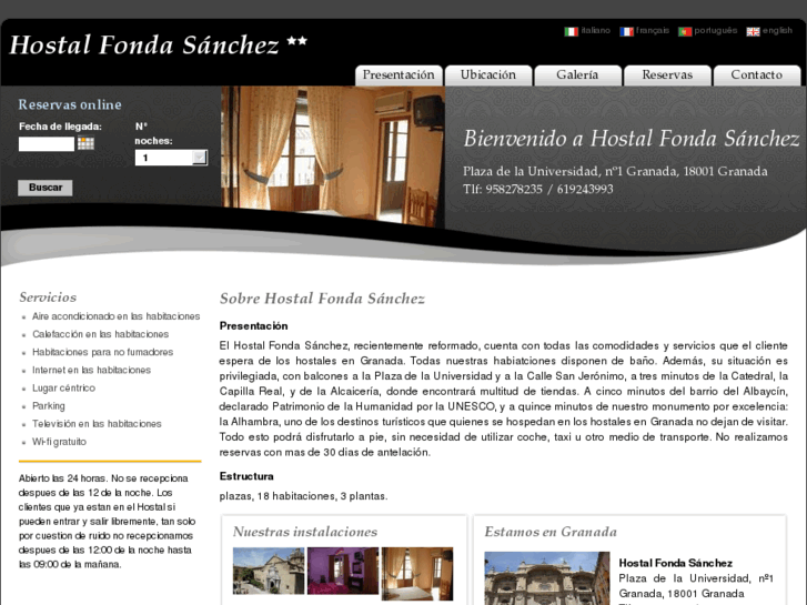 www.hostalfondasanchez.com