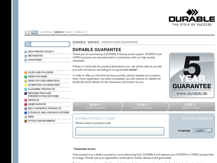 www.durable-guarantee.com