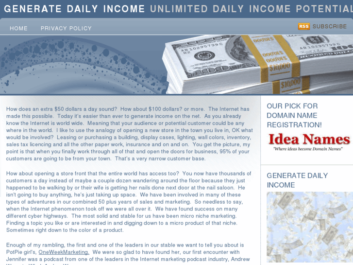 www.generatedailyincome.com