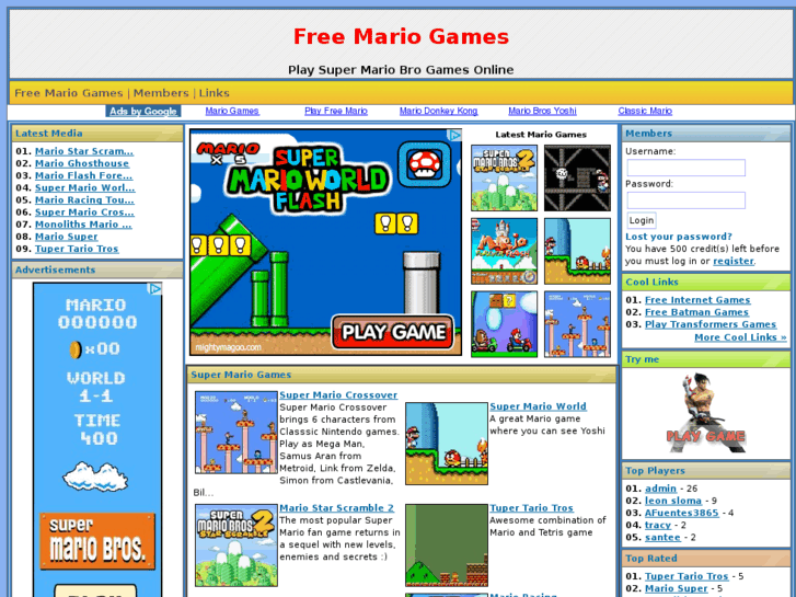 www.freemariogames.org