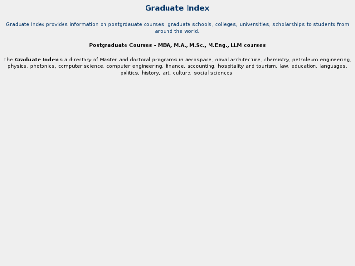 www.graduateindex.com