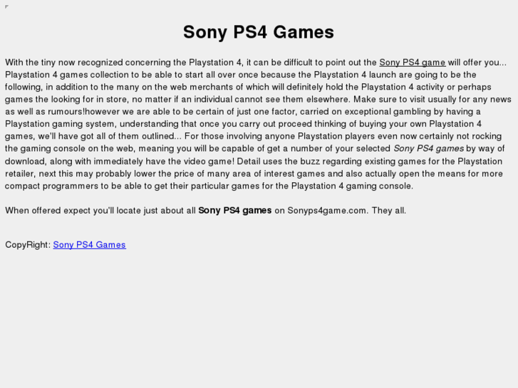 www.sonyps4game.com