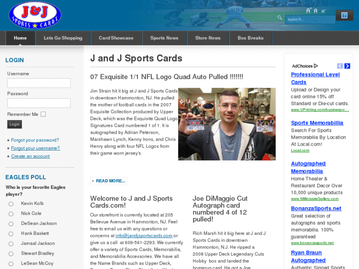 www.jandjsportscards.com