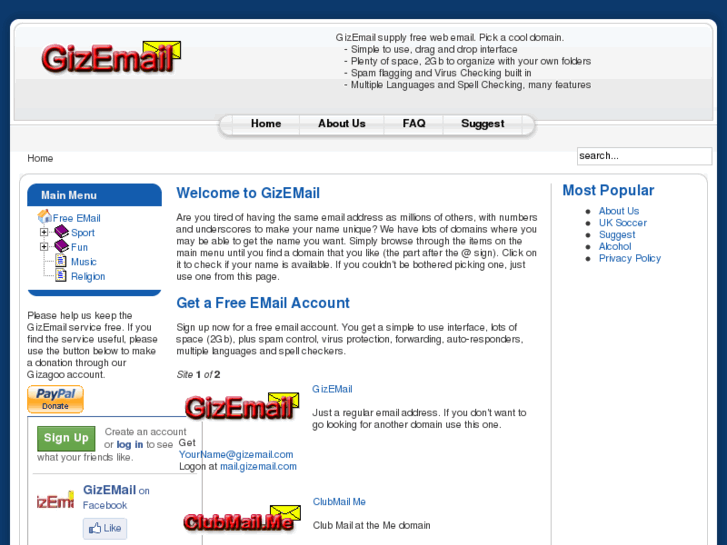 www.gizmail.org